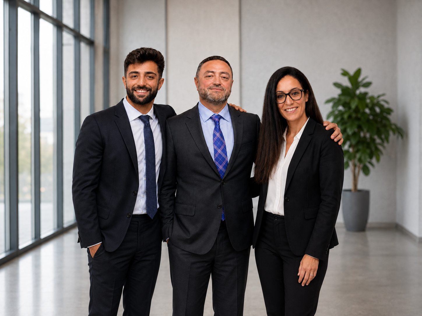 Equipo familiar de REDEFE: padre, hijo y hermana